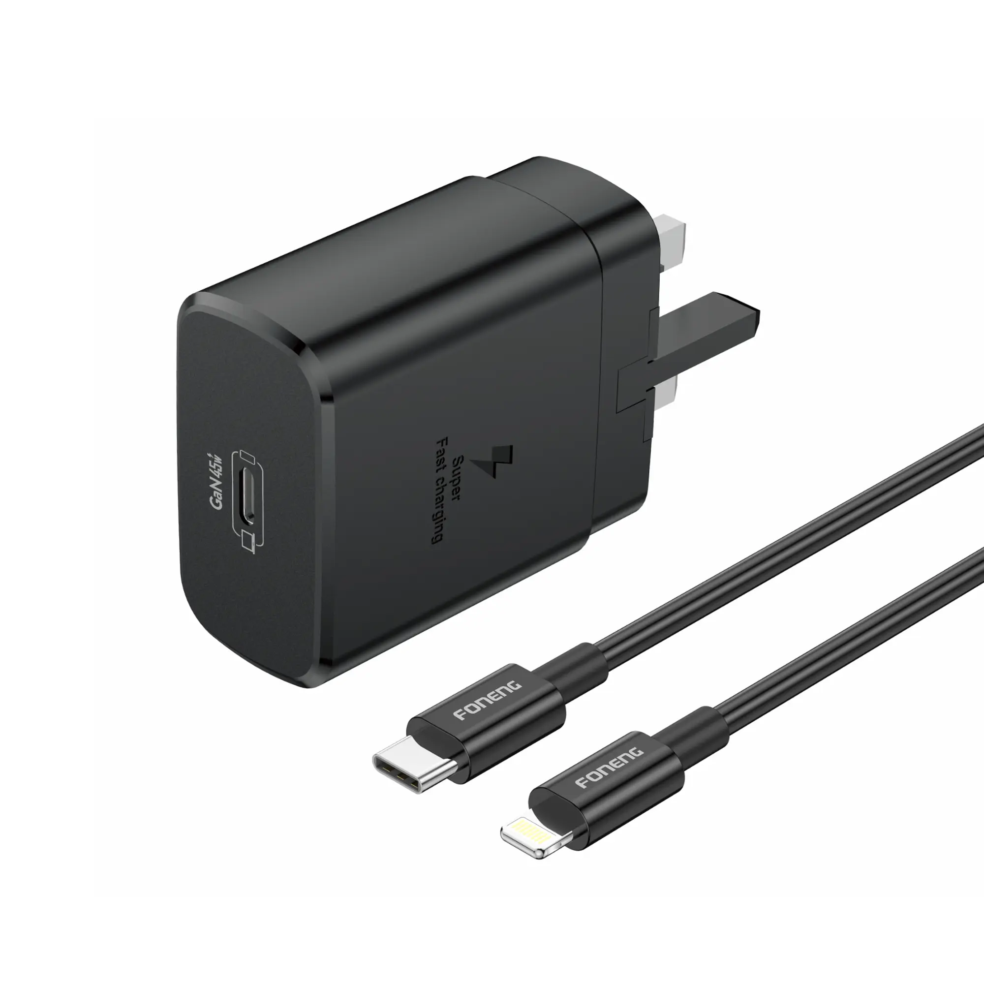 FONENG 45W GaN USB-C Wall Charger With Type-C Cable (UK34)