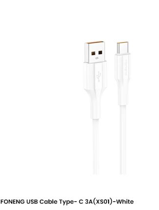 FONENG USB Cable Type- C 3A(XS01)-White
